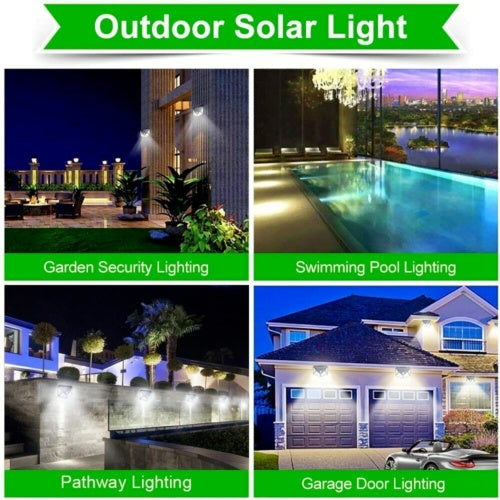 4X Solar Power PIR Motion Sensor Wall Lights LED Outdoor Garden Security Lamp