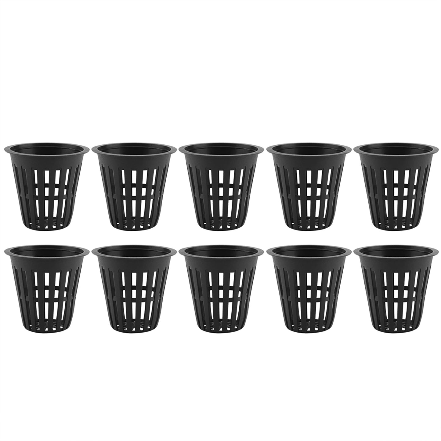 10pcs/Set Durable Safe Plastic Hydroponic Basket Cup for Garden Balcony Planting(Black)