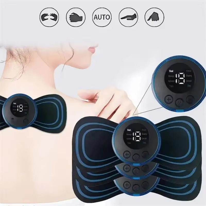 Muscle Electric Massager 2/3/4 Pcs EMS Neck Massage Machine 8 Modes 19 Levels of Strength Vibrater Instrument Treatment