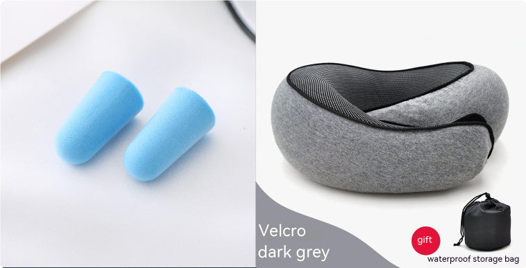 Travel Neck Pillow Non-Deformed Airplane Pillow Travel Neck Cushion Durable U-Shaped Travel Memory Cotton Nap Neck Pillow