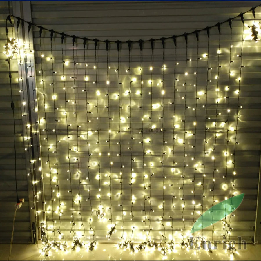 Outdoor Holiday Decorative Fairy LED Curtain String Lights with IP68