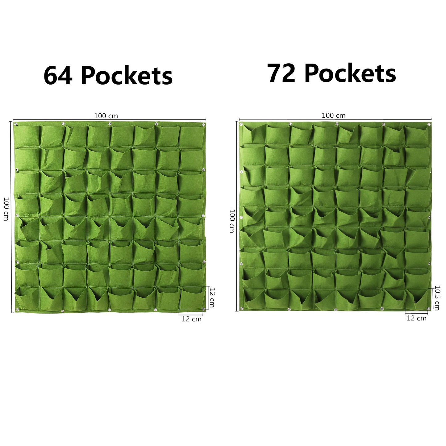 36/49/64/72 Pockets Hanging Green Grow Bag Planter Vertical Garden Vegetable Living Garden Bag Planter Growing Bags Flowers