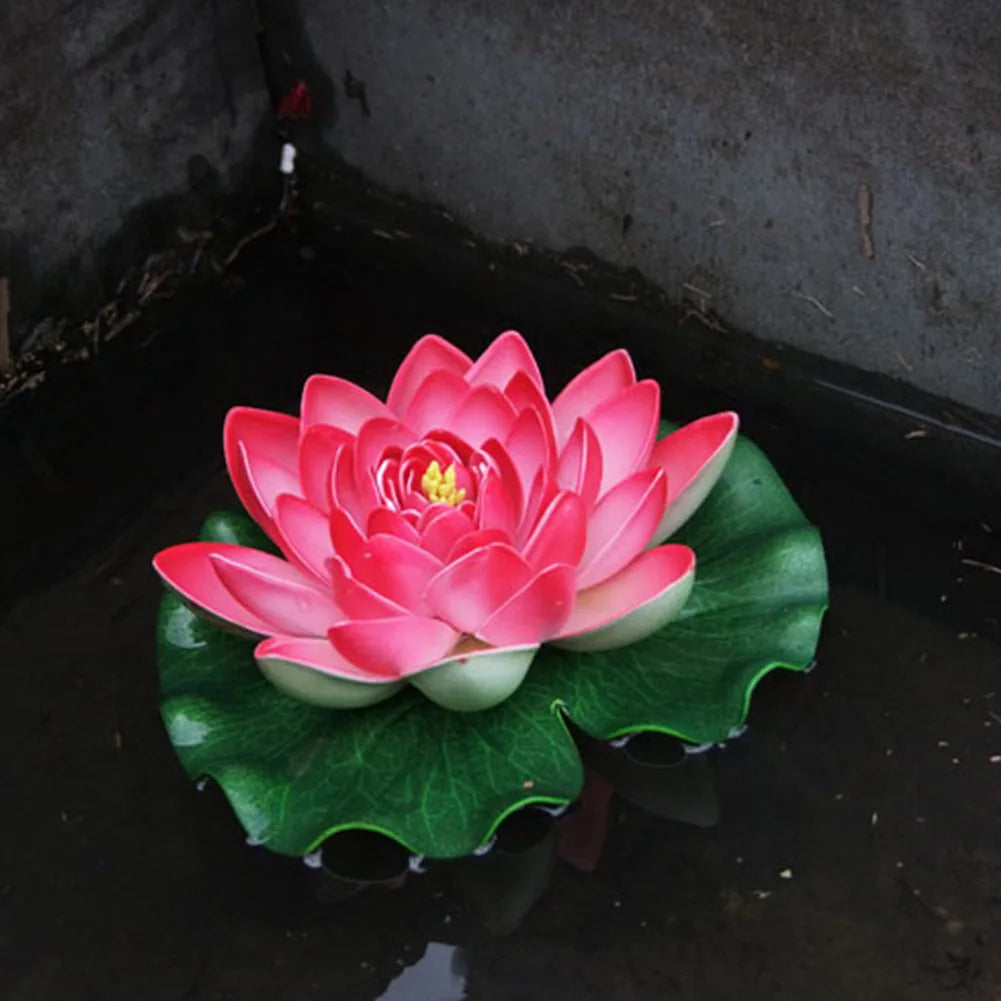 18CM Artificial Floating Lotus Shape Water Surface Decorartion for Pool Pond