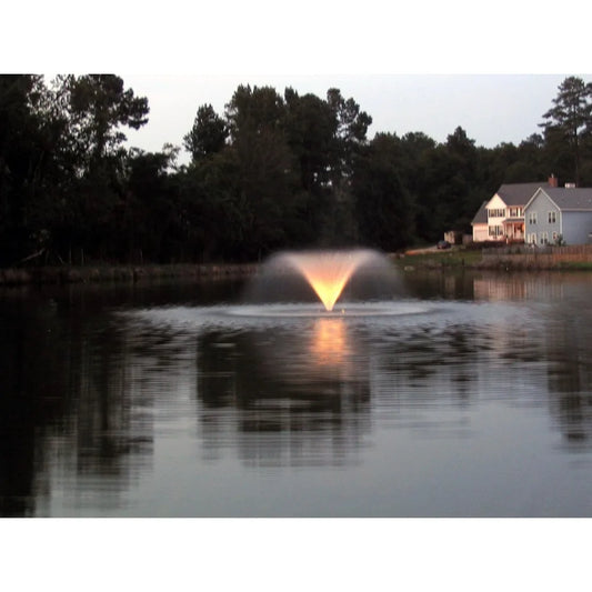 Series Aerating Pond Fountain with LED Lights (LED3C11) - 3/4 HP 120V Single Phase with 100ft Power Cord | Beautiful Display