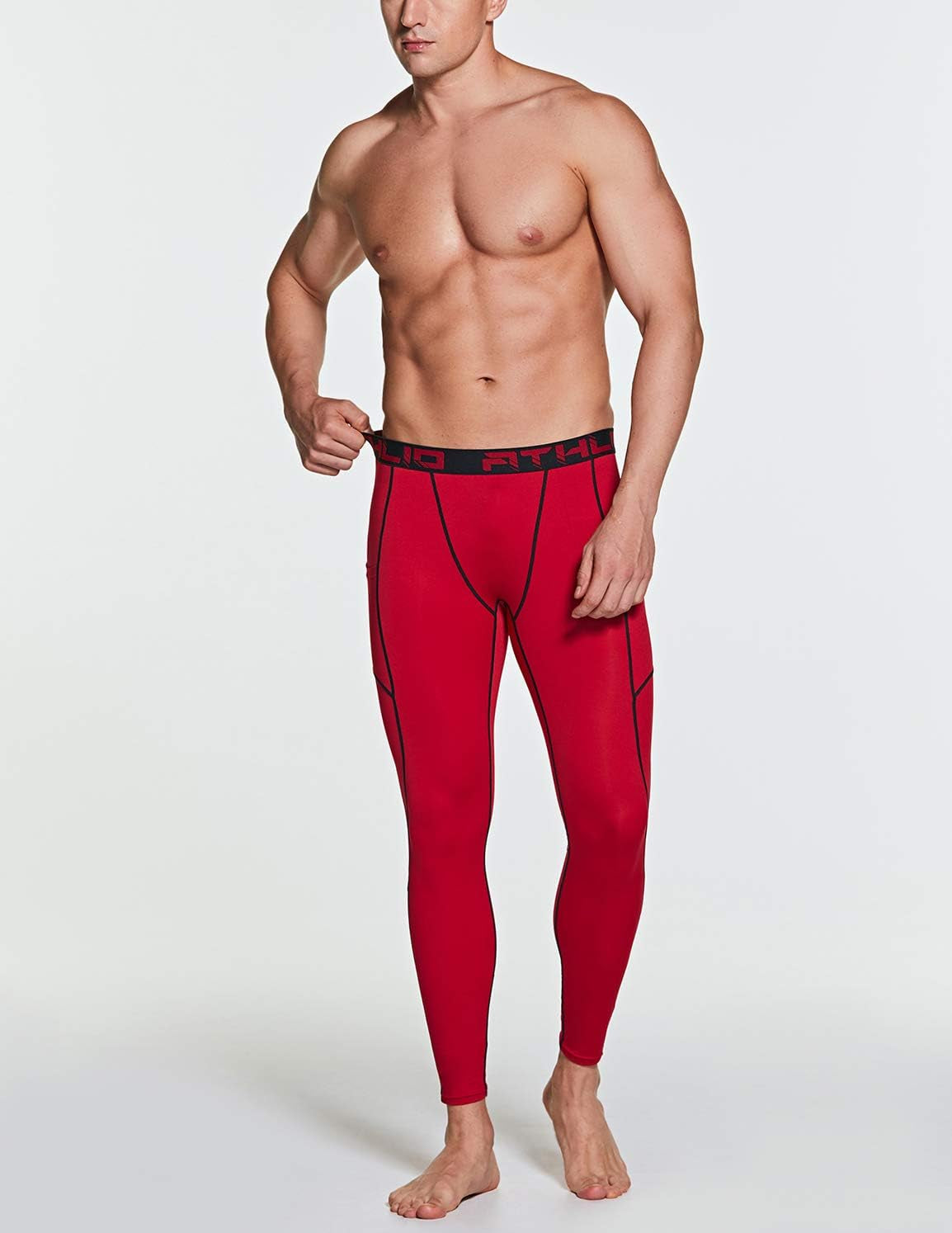 Men'S Compression Pants Running Tights Workout Leggings, Cool Dry Technical Sports Baselayer