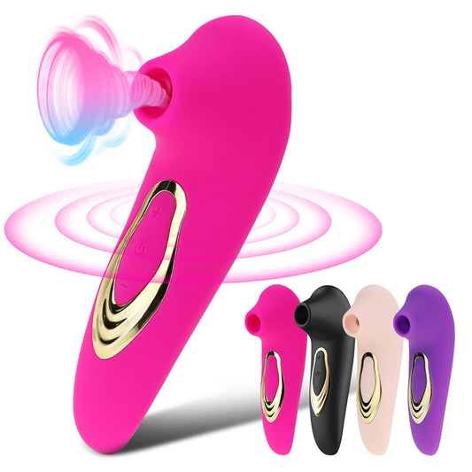 Sucking Tongue Vibrator For Women Powerful Clitoris Nipples Suction Stimulator 10 Vibration Modes Clitoral Massager Waterproof