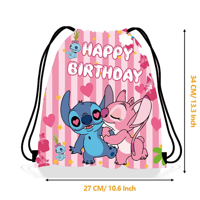 Disney Lilo&Stitch Anime Backpack Drawstring Bag Stitch Party Decorations Gift Bag Kid Birthday Party Baby Shower Supplies Gifts