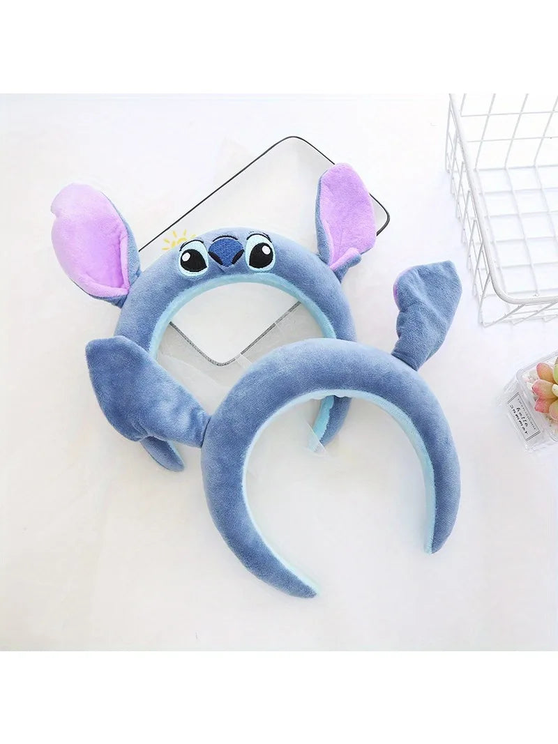 Disney Stich Headband Cute Cartoon Funny Headband Decorative Headband Plush Anti-Slip Headband Girls Gift