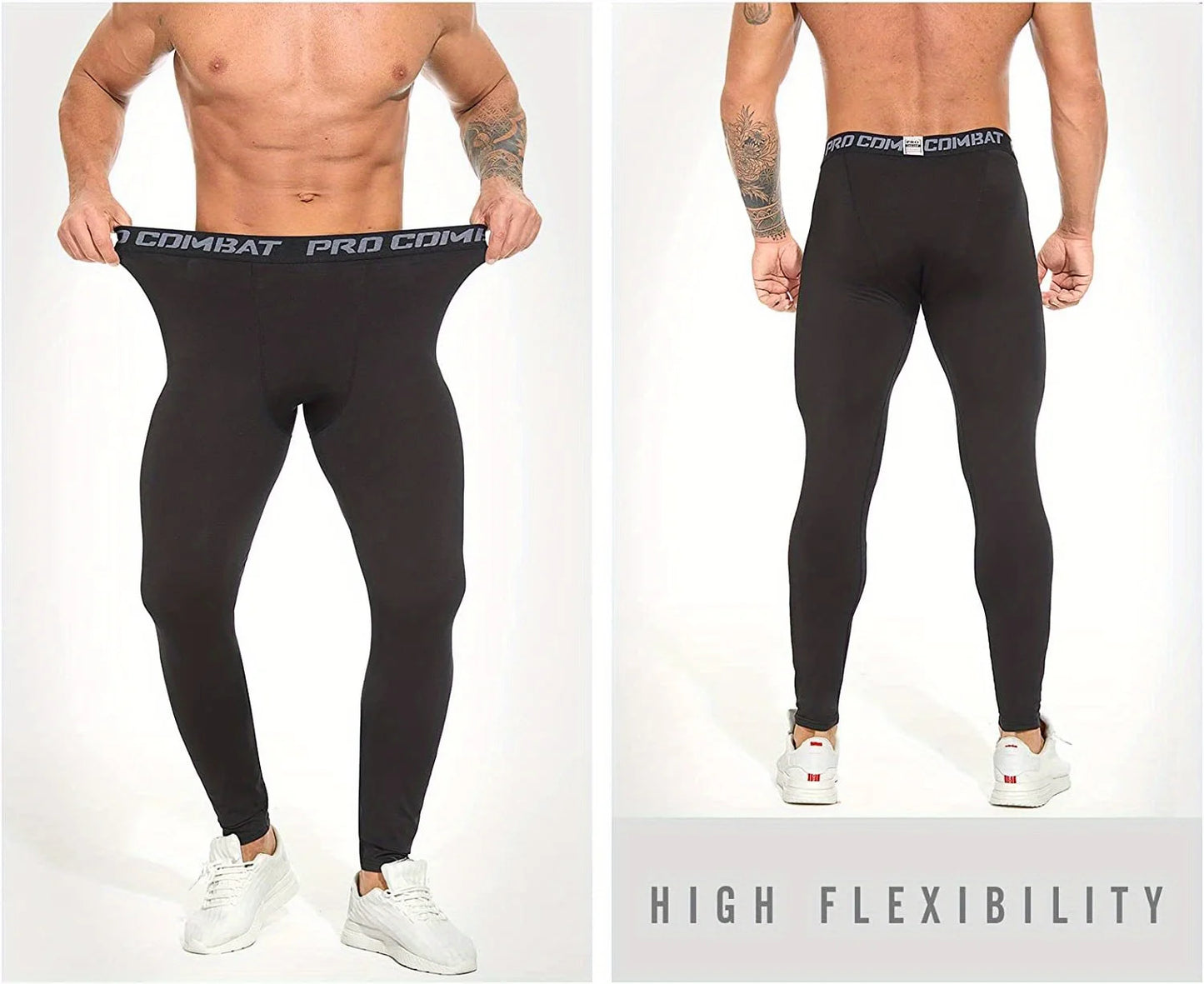 High-Performance Compression Leggings for Men Fitness Workouts Tights for Enhanced Fitness Performance and Running Comfort