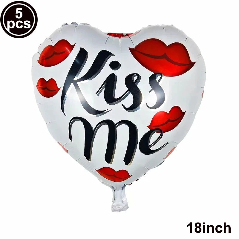 Large Valentine's Day Red Rose Balloons Rose Flower Shape Foil Balloons Mother's Day Valentine's Day Gift Decorations Balloon