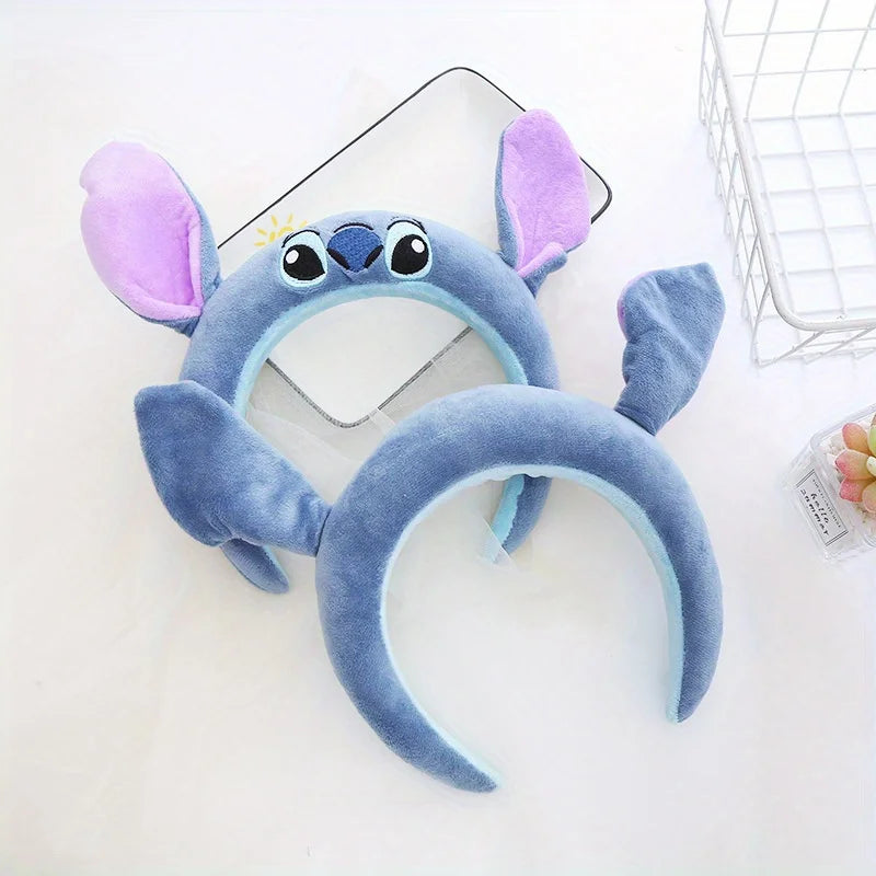 Disney Stich Headband Cute Cartoon Funny Headband Decorative Headband Plush Anti-Slip Headband Girls Gift