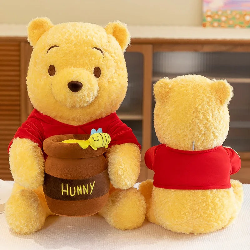 35-55cm Anime Disney Honey Jar Winnie The Pooh Soft Plush Toys Pooh Bear Stuffed Animal Dolls Children Kids Kawaii Birthday Gift