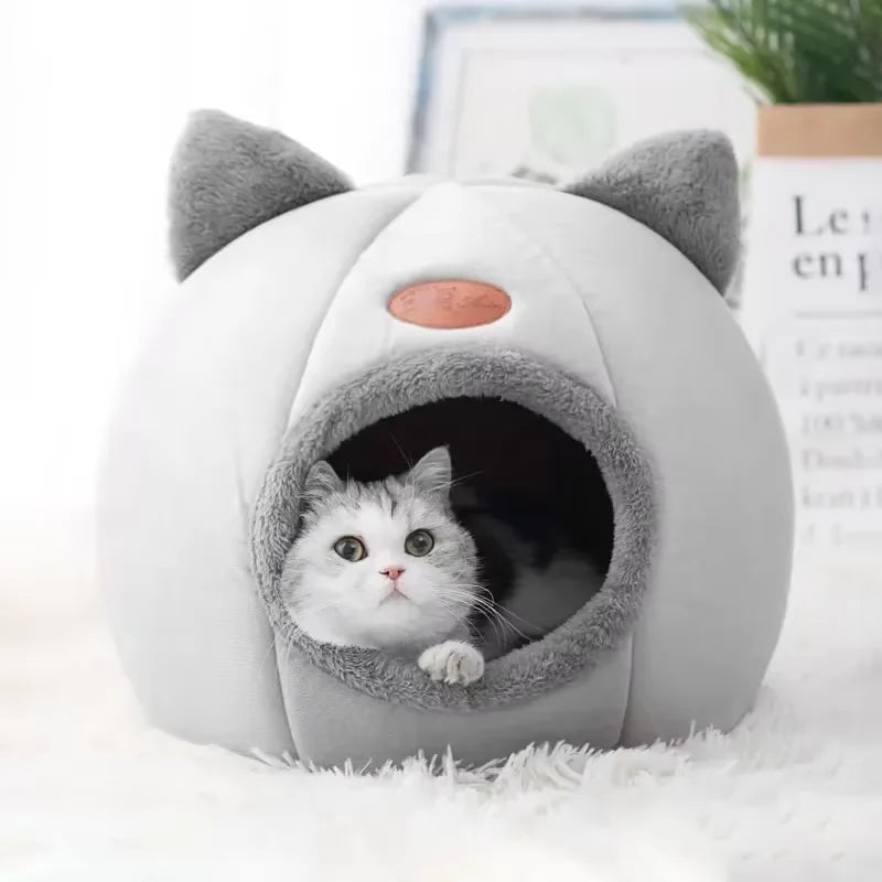 Deep Sleep Cat Bed Comfort In Winter Cat Bed Little Mat Basket for Cat House Products Pets Tent Cozy Cave Beds Indoor Dog House