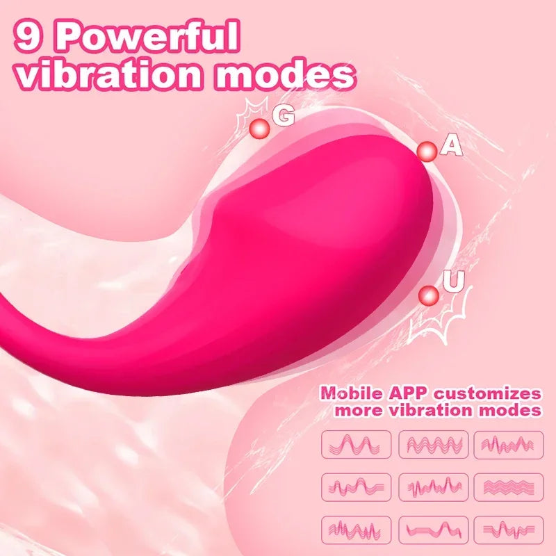 Wireless Bluetooth Dildo Vibrator Egg for Women APP Control Clitoris Stimulator Wearable G Spot Love Egg Adult Vibrating Sex Toy