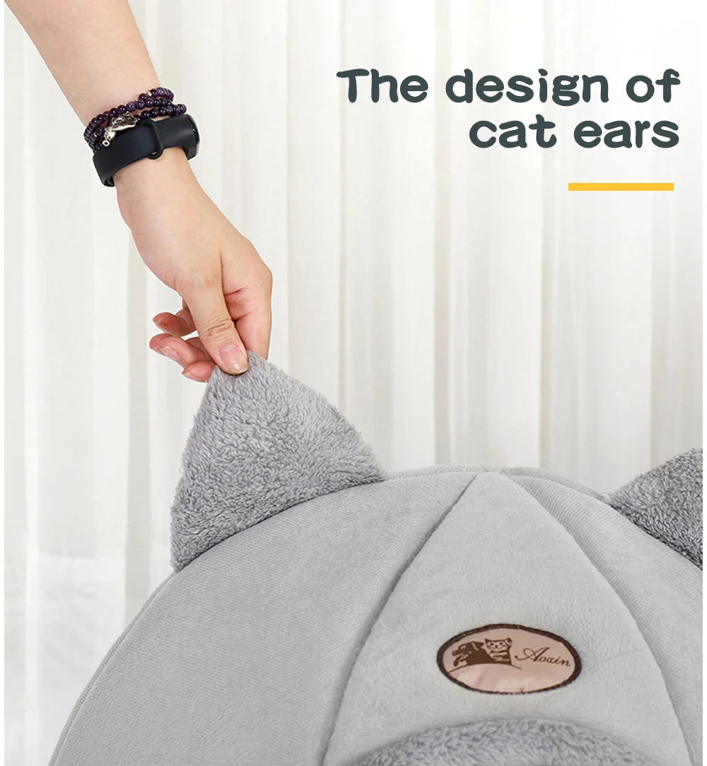 Deep Sleep Cat Bed Comfort In Winter Cat Bed Little Mat Basket for Cat House Products Pets Tent Cozy Cave Beds Indoor Dog House