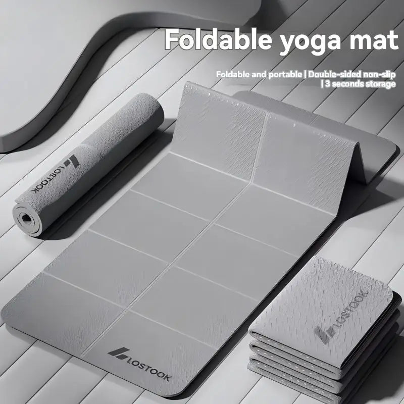 1 pcs foldable yoga mat, sponge material non-slip thickened fitness mat, home exercise yoga mat