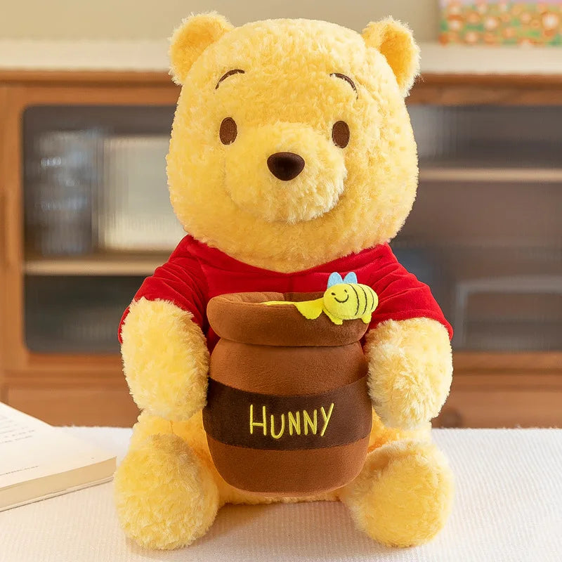 35-55cm Anime Disney Honey Jar Winnie The Pooh Soft Plush Toys Pooh Bear Stuffed Animal Dolls Children Kids Kawaii Birthday Gift