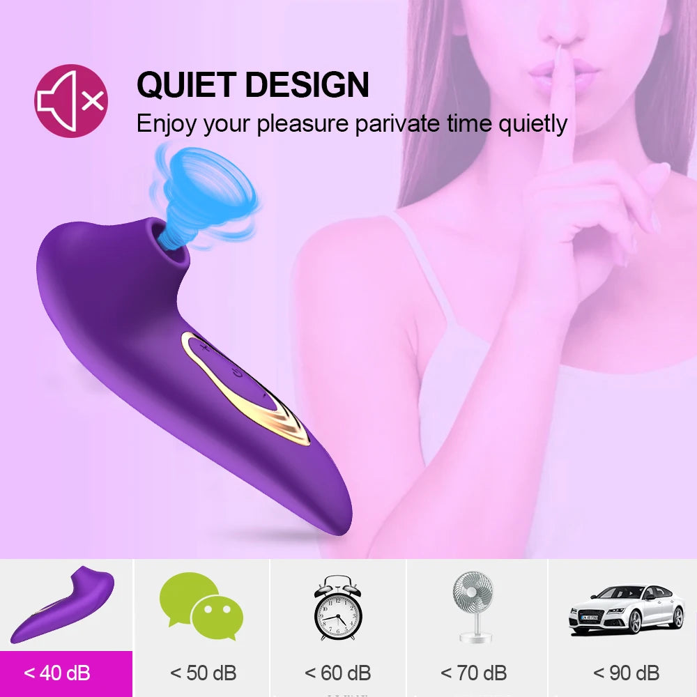 Sucking Tongue Vibrator For Women Powerful Clitoris Nipples Suction Stimulator 10 Vibration Modes Clitoral Massager Waterproof