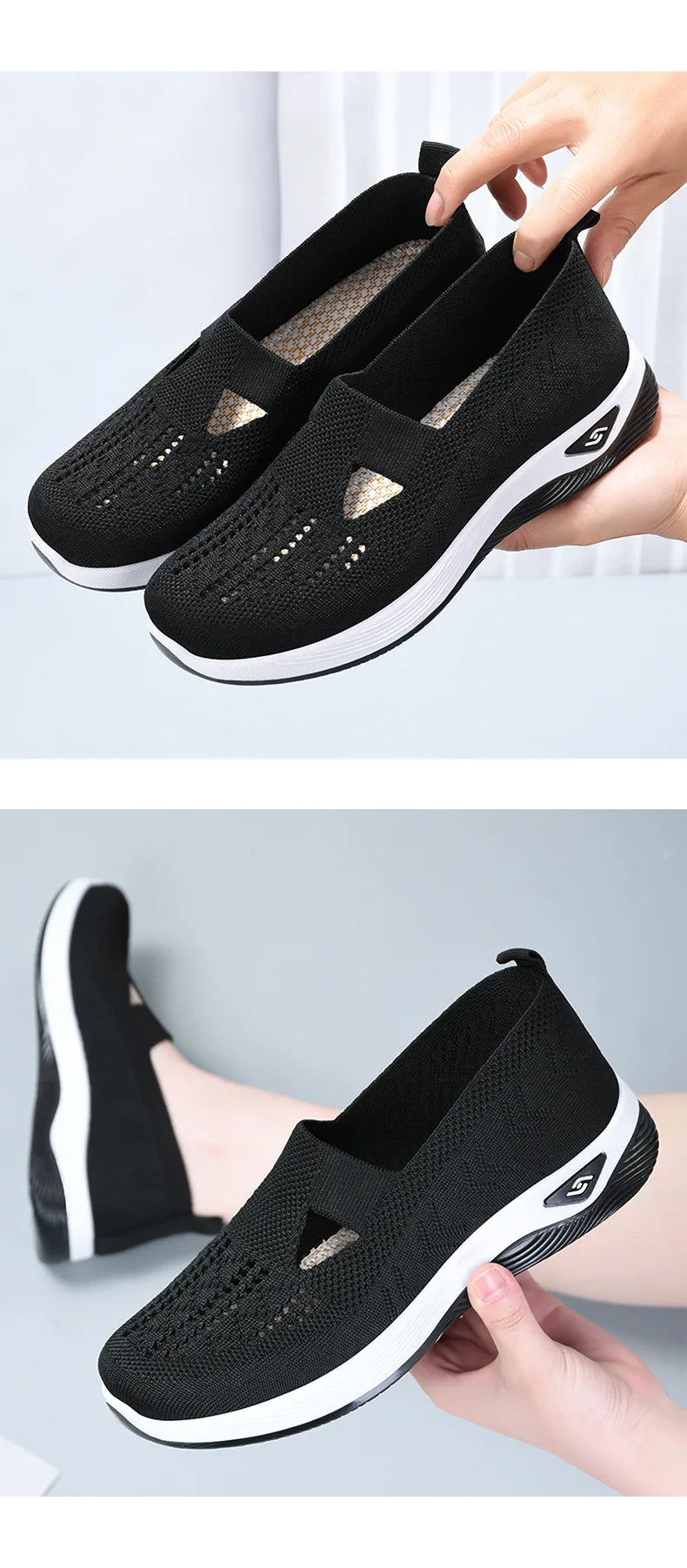 Summer New Comfort Casual Women's Shoes Fashion Soft Sole Breathable Hollow Out Flat Shoes for Women Zapatos De Mujer