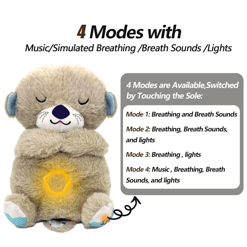 Breathing Bunny Plush Conciliate Doll comforter Peaceful Music toy with Relieve tension and anxiety for baby Bunny sleeping time