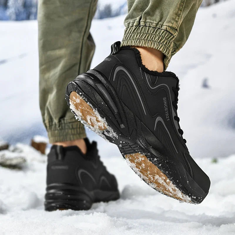 Men’s Snow Winter Shoots Warm Casual Sneakers Fashion Leather Waterproof Sport Running Shoes Men Nonslip Designer Tenis Masulino