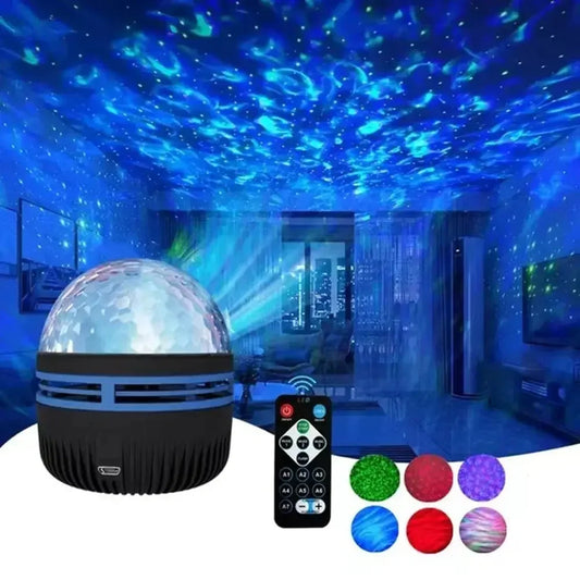 Starry Sky Projector Light Rotating USB 5V Remote Control Galaxy Projection KTV Stage Light Home for Bedroom Living Room Decor