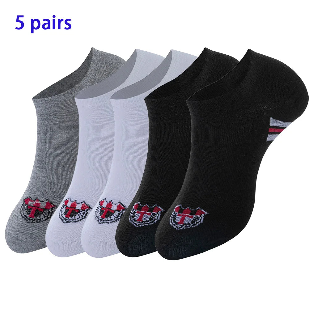 8 Pairs Women/Men Boat Socks Invisible Low Cut Silicone Non-slip Summer No-show Ankle Socks Solid Color Casual Breathable