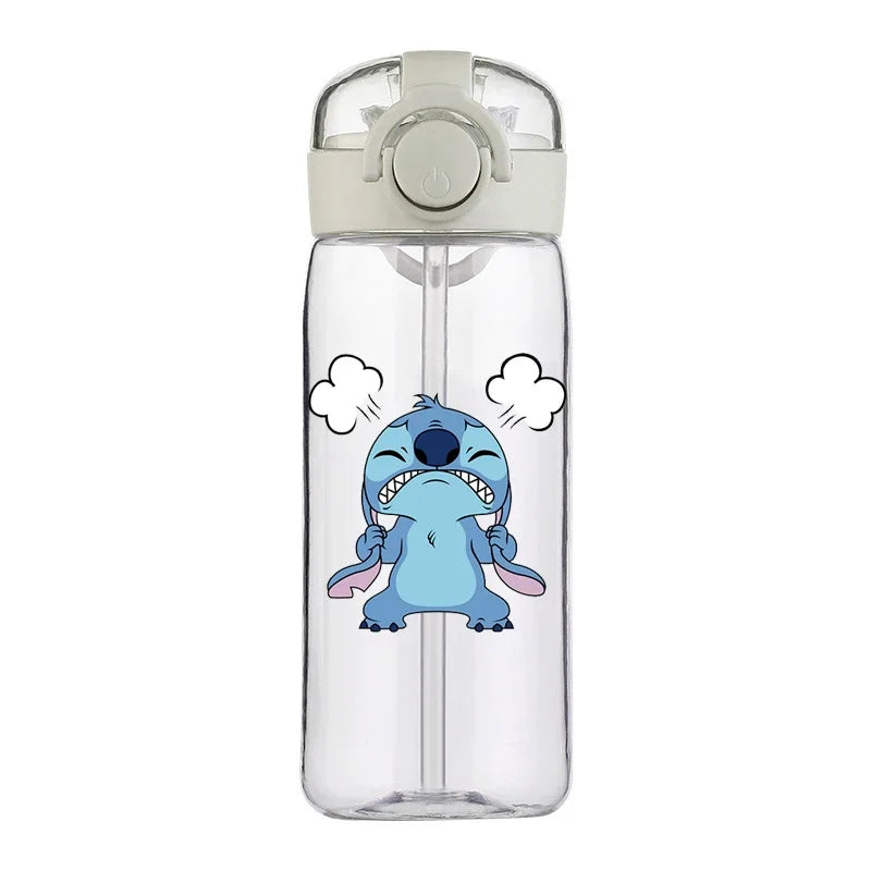 Disney Stitch Cup Clear Brand High Quality Water Bottle Outdoor Sport Leak Proof Cute Plastic School Water Bottle for Kids 400ML