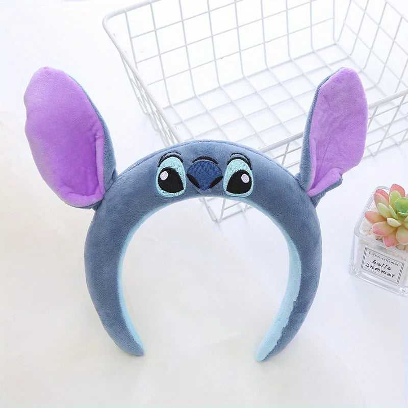 Disney Stich Headband Cute Cartoon Funny Headband Decorative Headband Plush Anti-Slip Headband Girls Gift