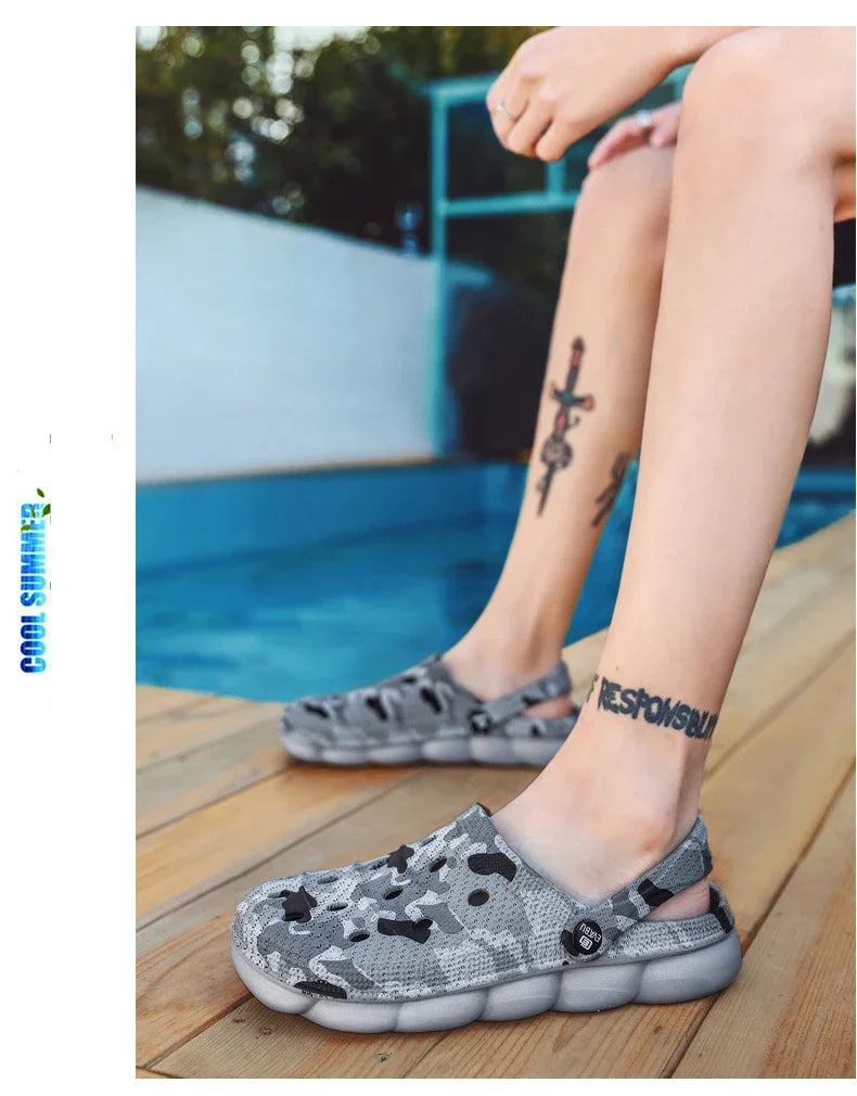 2023 Beach Sandals Men fashion Fishing Sandals EVA Summer Garden Clogs Men Sandal Outdoor Sports Slippers Zapatos Hombre Size 45