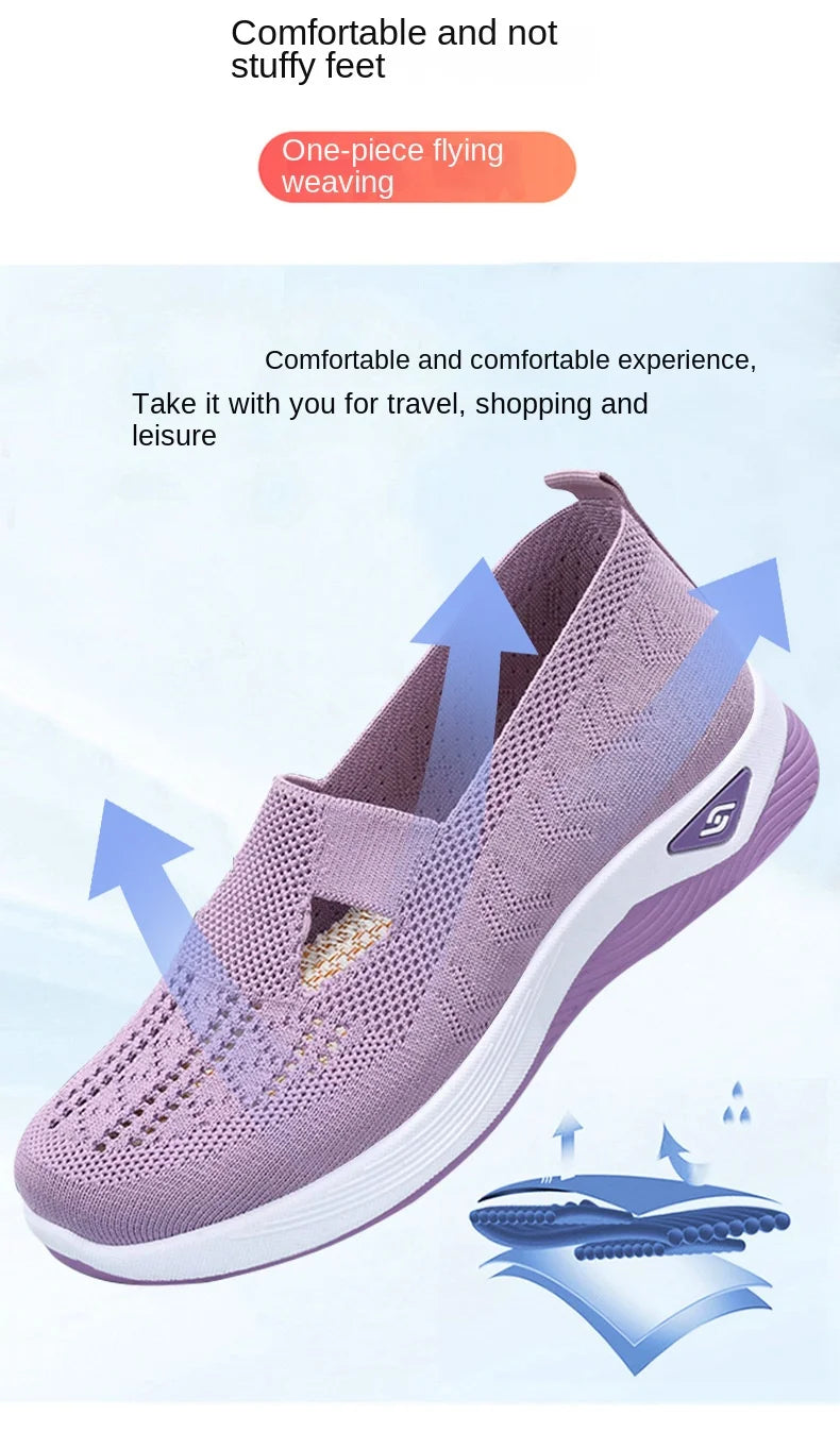 Summer New Comfort Casual Women's Shoes Fashion Soft Sole Breathable Hollow Out Flat Shoes for Women Zapatos De Mujer