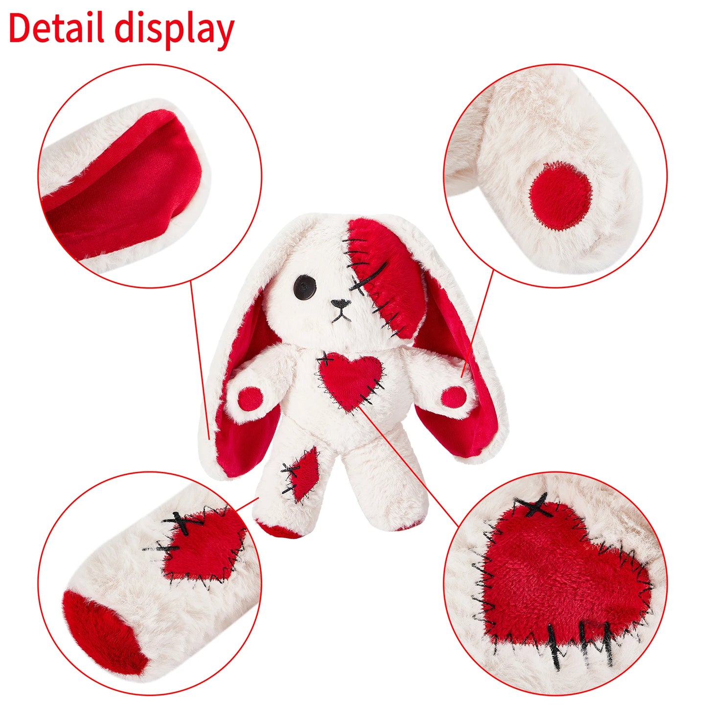 30CM Cartoon Animal Shape Plush Toy Color Matching Stuffed Heart Bunny/Bear Doll Throw Pillow Festival Present Home Decoration