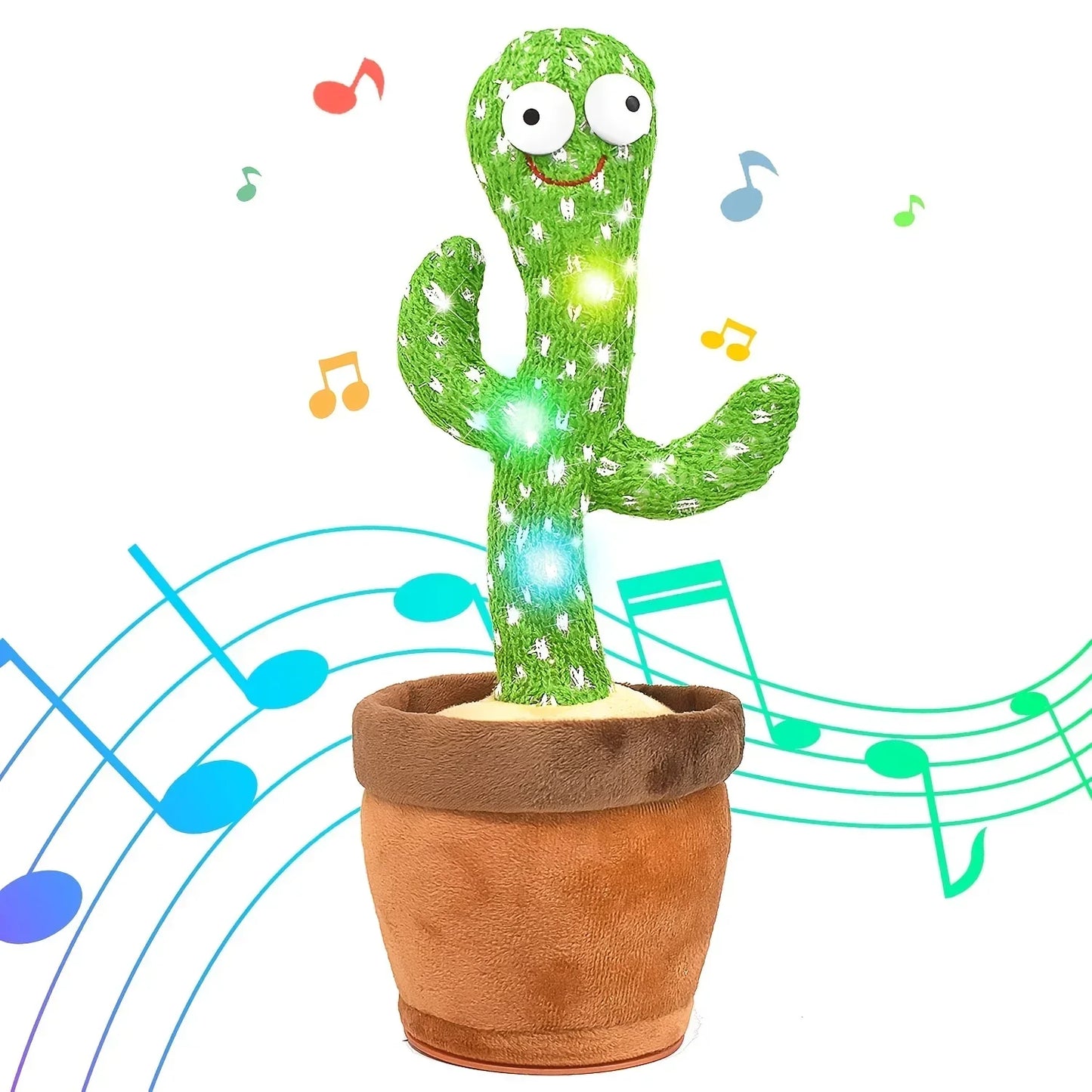 A talking cactus toy that can be charged, recorded, and repeated. Suitable for Spanish, English, and Arabic  voice changer