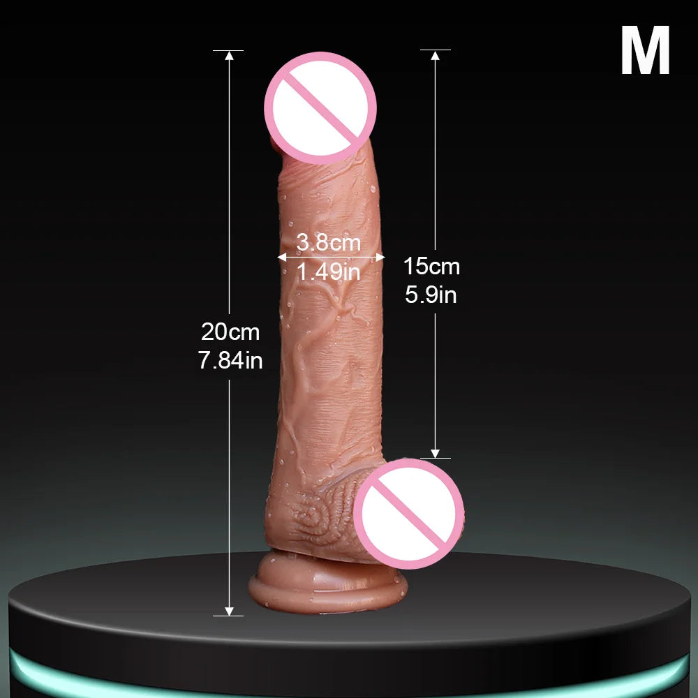 Soft Dildo Realistic Penis Adult Sexy Toys for Woman Men Vagina Anal Massage stimulator Silicone Layer Dildo with Suction Cup