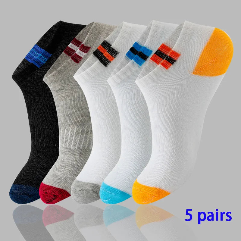 8 Pairs Women/Men Boat Socks Invisible Low Cut Silicone Non-slip Summer No-show Ankle Socks Solid Color Casual Breathable