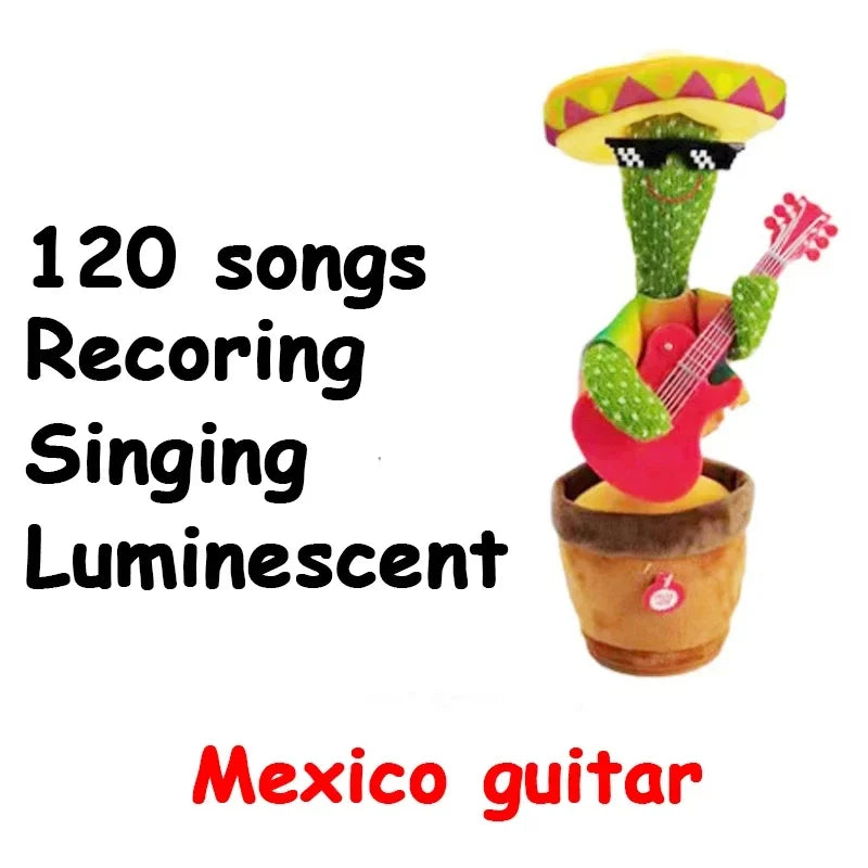 A talking cactus toy that can be charged, recorded, and repeated. Suitable for Spanish, English, and Arabic  voice changer