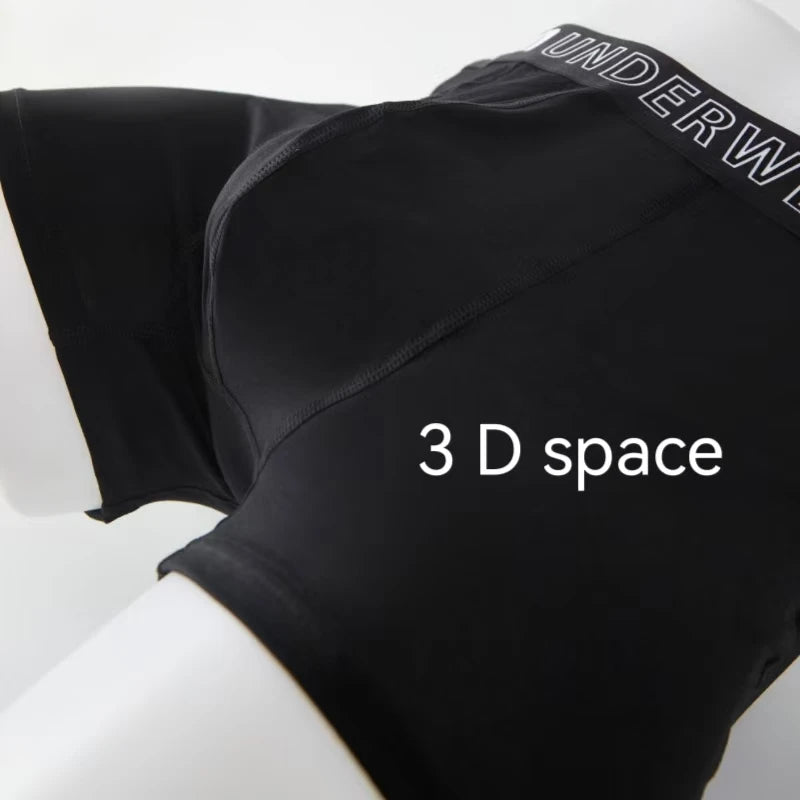 1/3 PCS Men's Boxers Cotton Comfort Briefs Underwear Black Breathable Fashion Fitness Sports