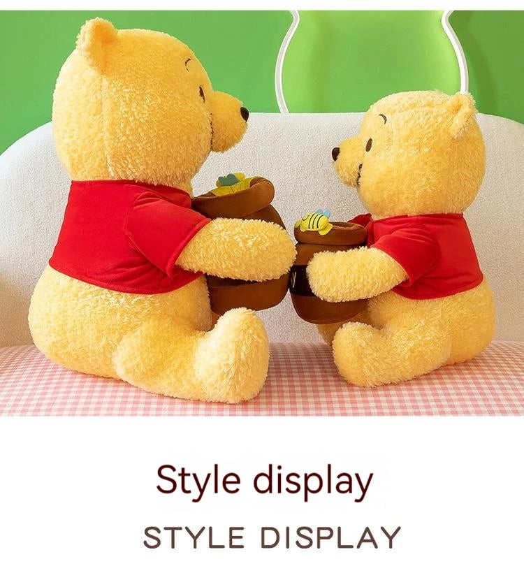 35-55cm Anime Disney Honey Jar Winnie The Pooh Soft Plush Toys Pooh Bear Stuffed Animal Dolls Children Kids Kawaii Birthday Gift