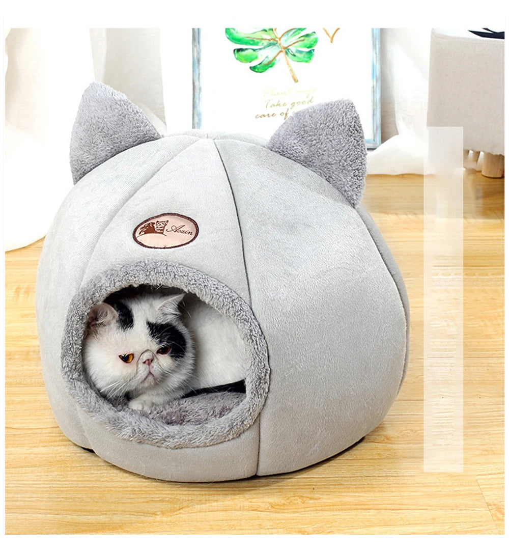 Deep Sleep Cat Bed Comfort In Winter Cat Bed Little Mat Basket for Cat House Products Pets Tent Cozy Cave Beds Indoor Dog House