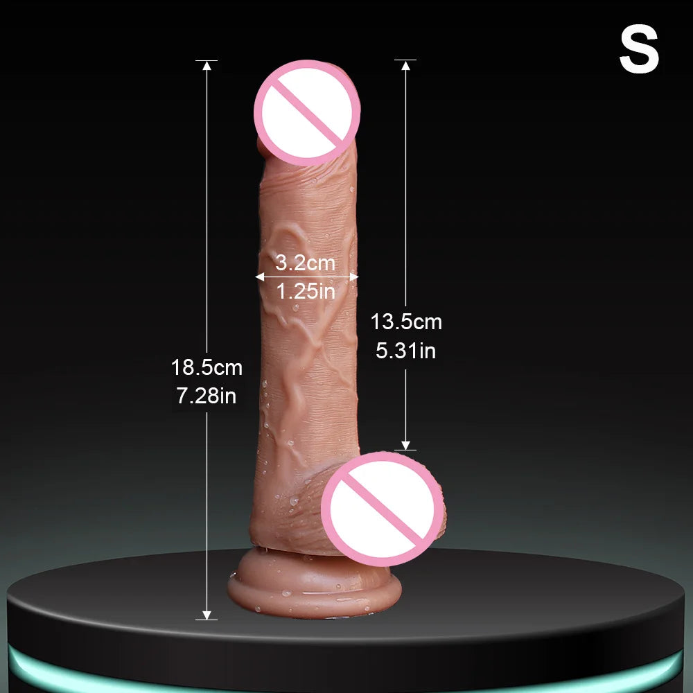 Soft Dildo Realistic Penis Adult Sexy Toys for Woman Men Vagina Anal Massage stimulator Silicone Layer Dildo with Suction Cup