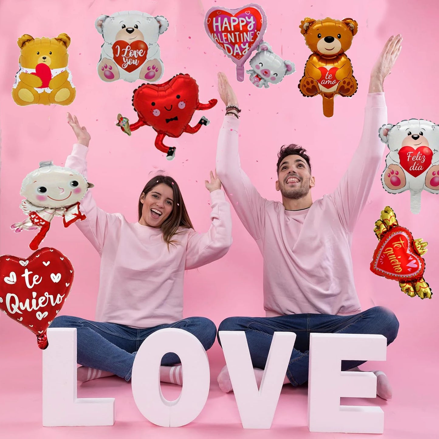 10pcs Valentine's Day Mini Balloon Bear Love Mini Balloon Valentine's Day Birthday Wedding Party Decoration