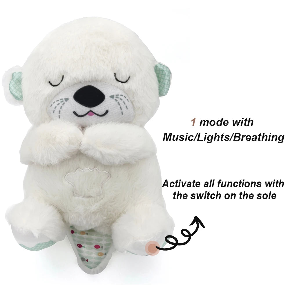 Breathing Bunny Plush Conciliate Doll comforter Peaceful Music toy with Relieve tension and anxiety for baby Bunny sleeping time