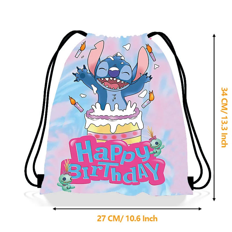 Disney Lilo&Stitch Anime Backpack Drawstring Bag Stitch Party Decorations Gift Bag Kid Birthday Party Baby Shower Supplies Gifts