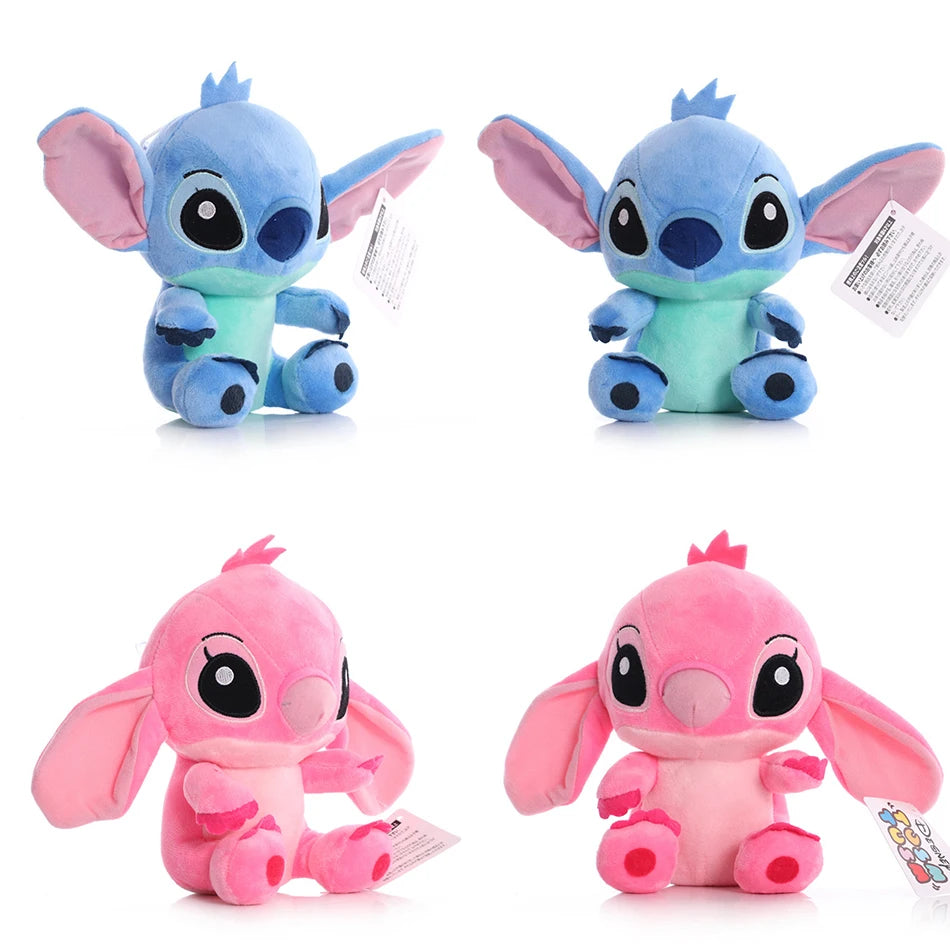 Disney Cartoon Blue Pink Stitch Plush Dolls Anime Toys Lilo and Stitch 20CM Stich Plush Stuffed Toys Christmas Gifts for Kids