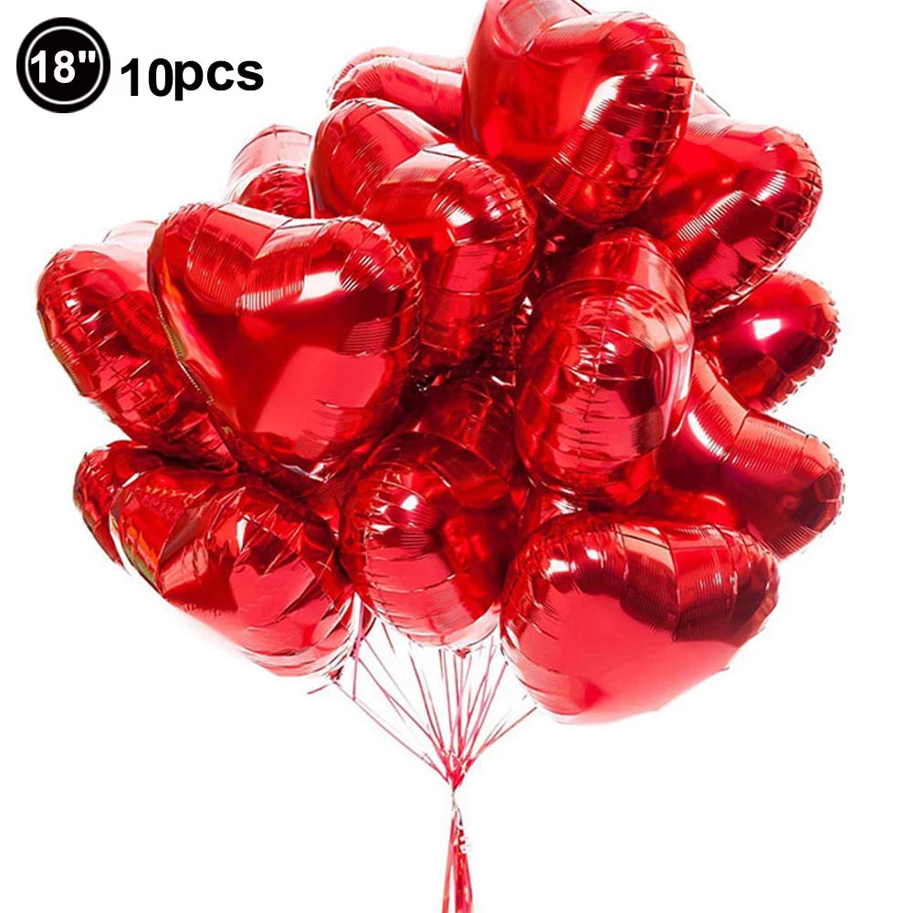 Large Valentine's Day Red Rose Balloons Rose Flower Shape Foil Balloons Mother's Day Valentine's Day Gift Decorations Balloon