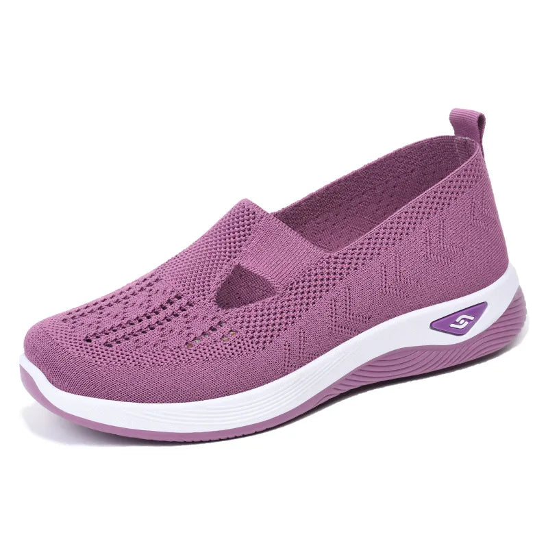 Summer New Comfort Casual Women's Shoes Fashion Soft Sole Breathable Hollow Out Flat Shoes for Women Zapatos De Mujer