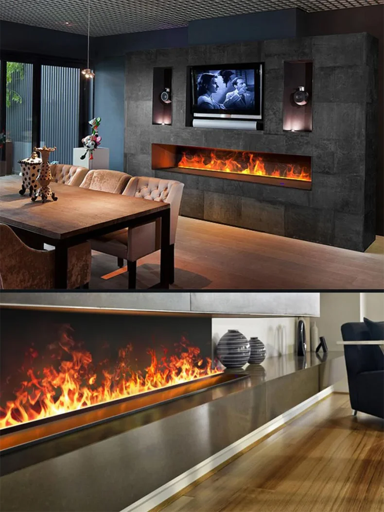 3D Atomizing Fireplace For Living Room Multi-color Fake Flame Electronic Fireplace Home Remote Control Water Steam Fireplace