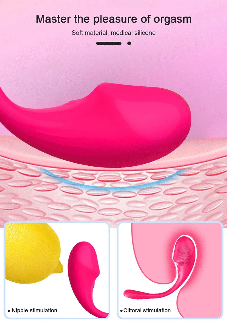 Wireless Bluetooth Dildo Vibrator Egg for Women APP Control Clitoris Stimulator Wearable G Spot Love Egg Adult Vibrating Sex Toy