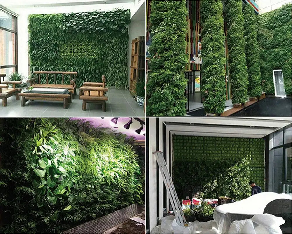 36/49/64/72 Pockets Hanging Green Grow Bag Planter Vertical Garden Vegetable Living Garden Bag Planter Growing Bags Flowers