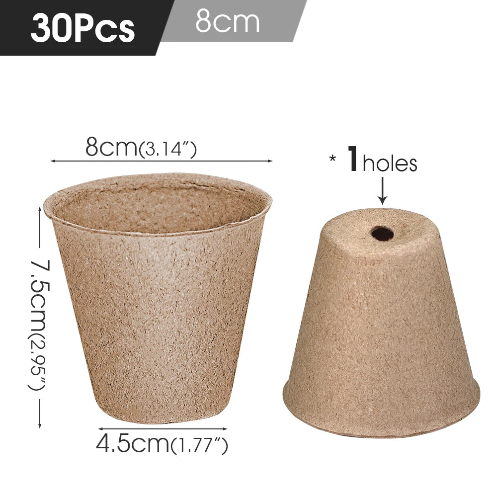 Biodegradable Paper Plant Nursery Cup for Greenhouse Agriculture Garden Seed Germination Starter Herbs Transplant Seedling Pot